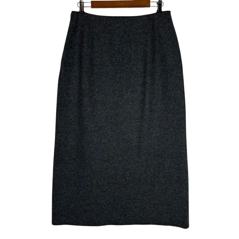 Brooks 346 Women’s size 10 Gray Wool Blend Long Skirt